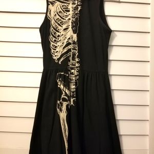 💖 3/$20 Iron Fist black skeleton dress with peter pan collar